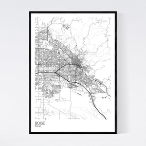 Boise City Map Print
