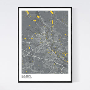 Bolton City Map Print