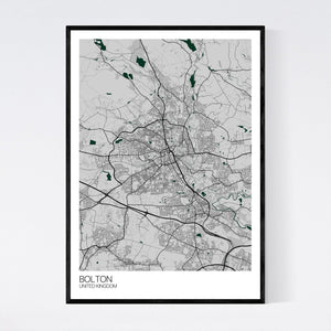 Bolton City Map Print