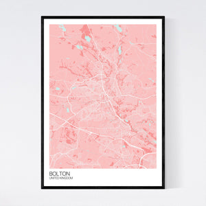 Bolton City Map Print