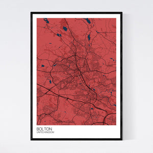 Bolton City Map Print