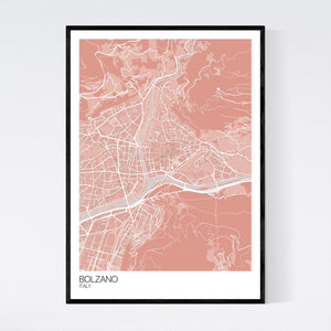Bolzano City Map Print