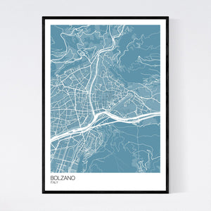 Bolzano City Map Print