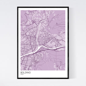 Bolzano City Map Print