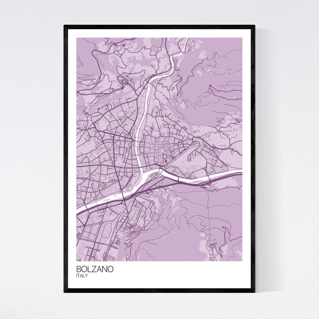 Bolzano City Map Print