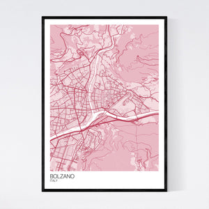 Bolzano City Map Print