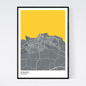 Boness Town Map Print