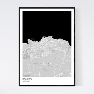 Boness Town Map Print