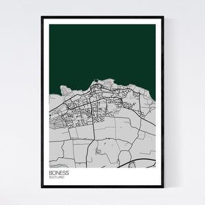 Boness Town Map Print