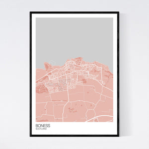 Boness Town Map Print