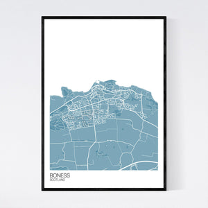 Boness Town Map Print