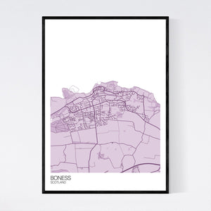 Boness Town Map Print