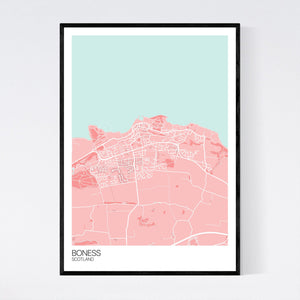 Boness Town Map Print