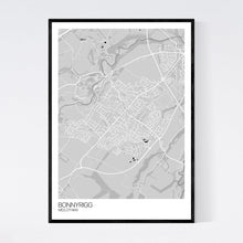 Load image into Gallery viewer, Bonnyrigg Town Map Print