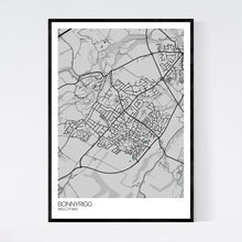 Load image into Gallery viewer, Bonnyrigg Town Map Print