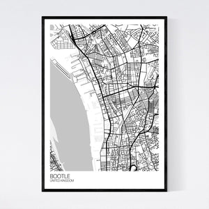 Bootle City Map Print