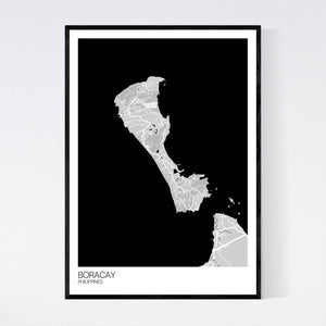 Boracay Island Map Print