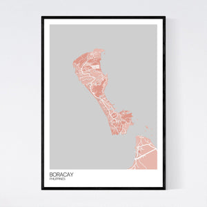 Boracay Island Map Print