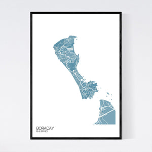 Boracay Island Map Print