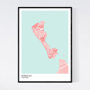 Boracay Island Map Print