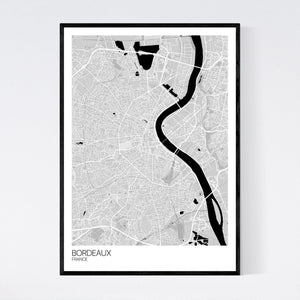 Bordeaux City Map Print