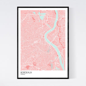 Bordeaux City Map Print