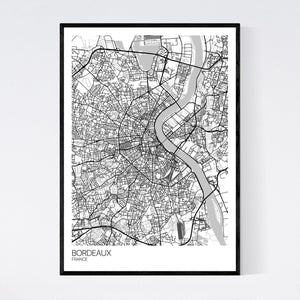 Bordeaux City Map Print