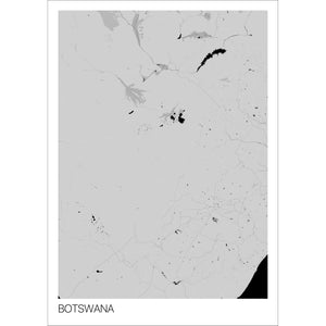 Map of Botswana, 