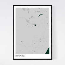 Load image into Gallery viewer, Botswana Country Map Print