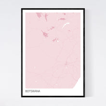 Load image into Gallery viewer, Botswana Country Map Print