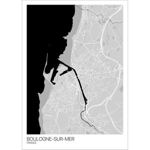 Map of Boulogne-sur-Mer, France