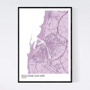 Boulogne-sur-Mer City Map Print