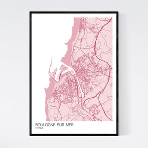 Boulogne-sur-Mer City Map Print