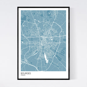 Bourges City Map Print