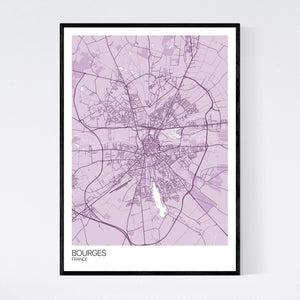 Bourges City Map Print