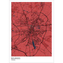 Load image into Gallery viewer, Map of Bourges, France