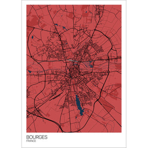 Map of Bourges, France