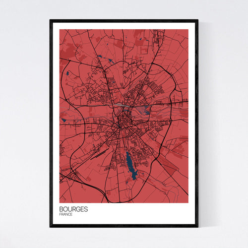 Map of Bourges, France