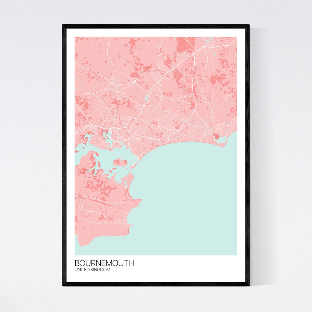 Bournemouth City Map Print