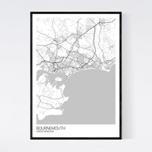 Load image into Gallery viewer, Bournemouth City Map Print