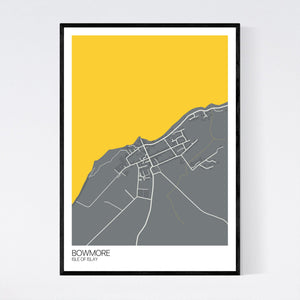 Bowmore Town Map Print