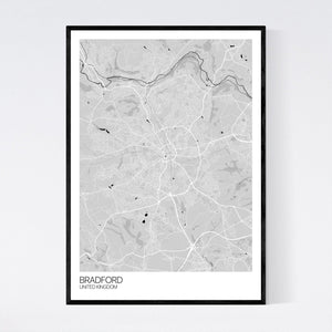 Bradford City Map Print