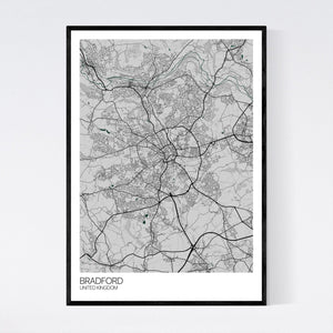 Bradford City Map Print