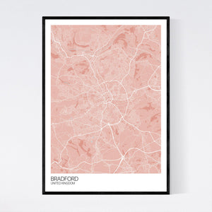 Bradford City Map Print