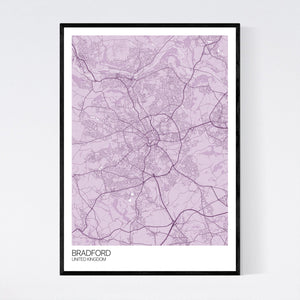 Bradford City Map Print
