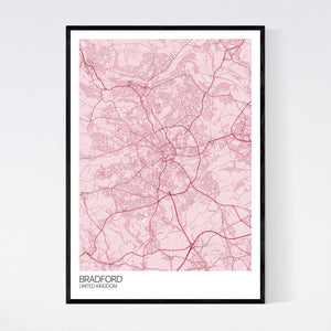 Bradford City Map Print