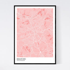 Map of Bradford, United Kingdom