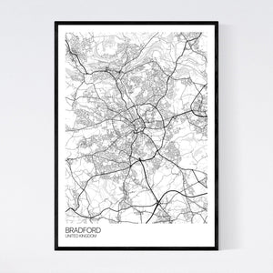Bradford City Map Print