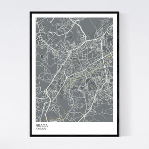 Braga City Map Print