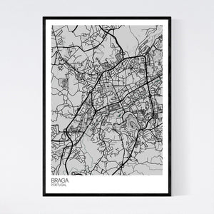 Braga City Map Print